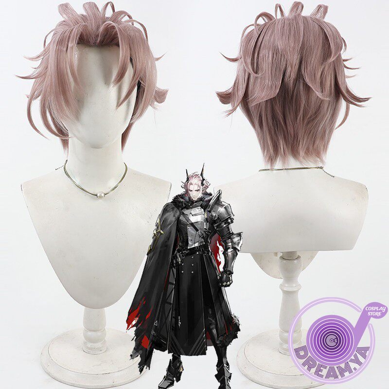 Anime Cosplay Wig Heat Resistant - Парик для косплея Theresis Arknights, розовый,