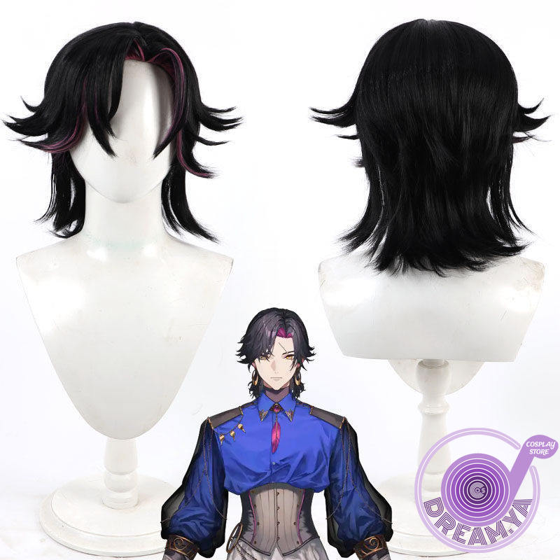 Anime Cosplay Wig Heat Resistant - Парик для косплея Vezalius Bandage, черный,