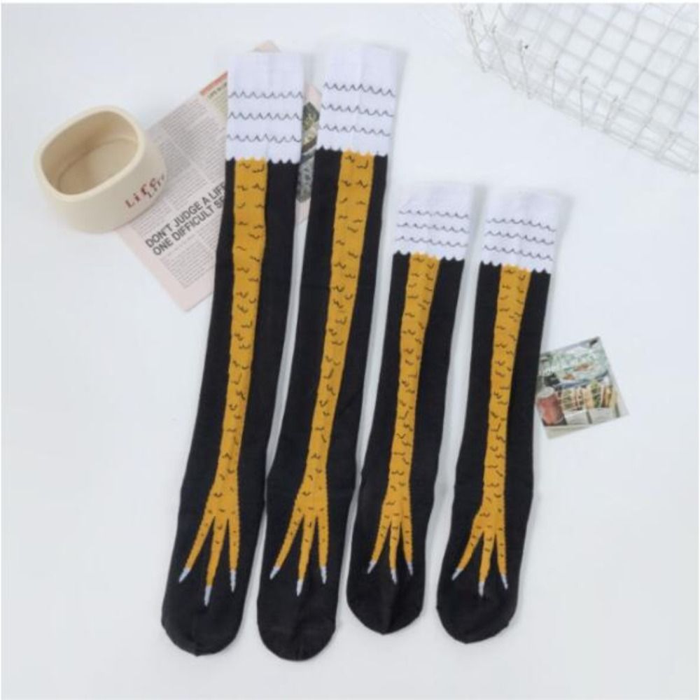 Funny Chicken Leg Socks - Носки хлопковые высокие компрессионные, дышащие уличные