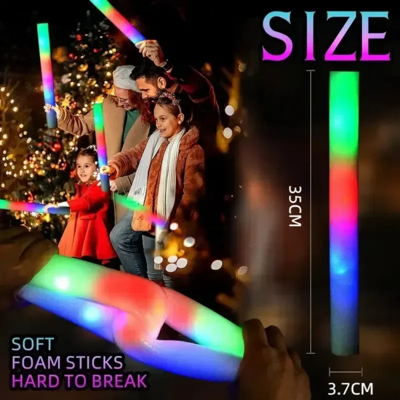 30 штук светящихся палочек из  – обзор и цена Flashing Led Foam Sticks Party