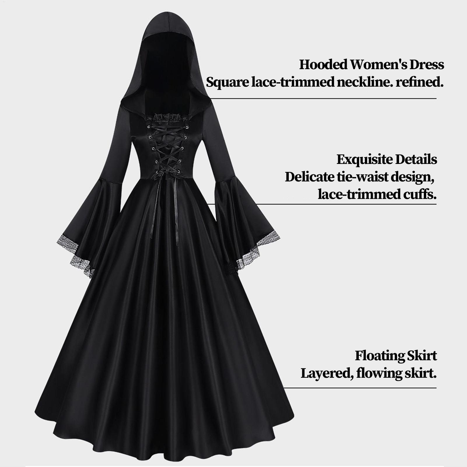 Костюм ведьмы на Хэллоуин, сре – обзор и цена Medieval Renaissance Dress Women