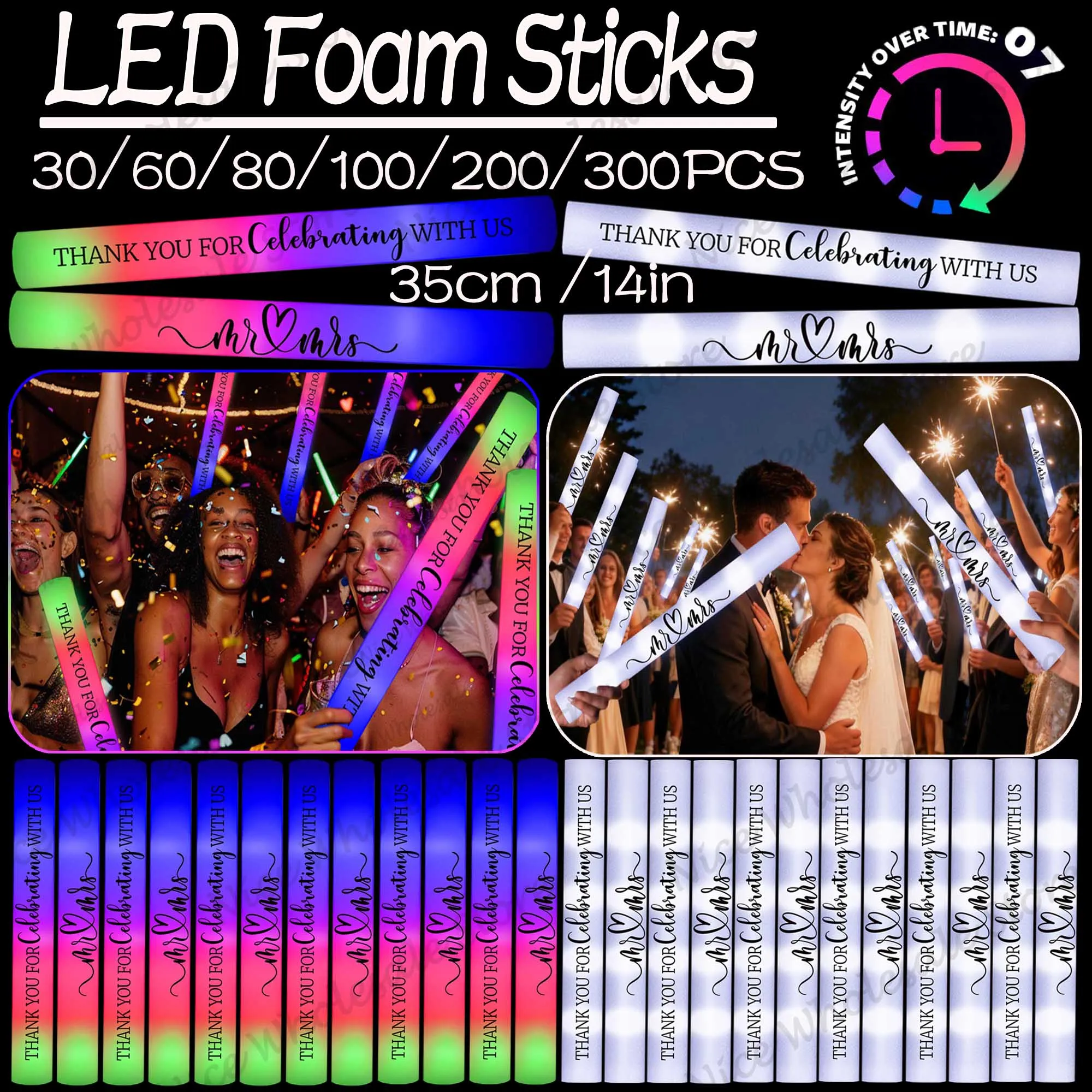 Оптовые светодиодные светящиес – обзор и цена Flashing Led Foam Sticks Party